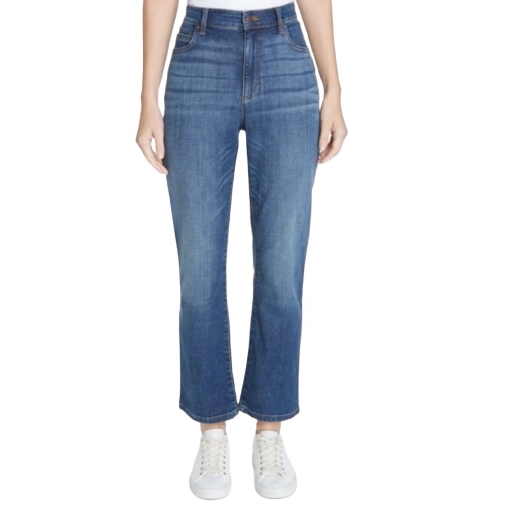 EILEEN FISHER Organic Cotton Stretch Ankle Boot Jeans, Agind, Size 14